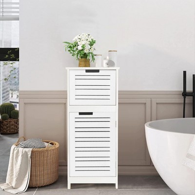 Evideco French Home Goods Bathroom Linen Storage Floor Cabinet