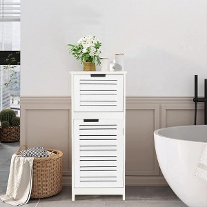 Evideco French Home Goods Bathroom Linen Storage Floor Cabinet - 1 of 4