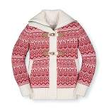 Hope & Henry Girls' Organic Cotton Toggle Sweater Cardigan with Zip, Infant