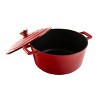 IMUSA IMU-26006 4-Qt. Cast Aluminum Covered Dutch Oven - Red - 9654262