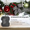 6 FT Christmas Garland with Lights,Battery Operated with Stars,Flower,Berry Branches,20 LED Lights,Christmas Decor Mantle Fireplace Indoor Outdoor - 2 of 4