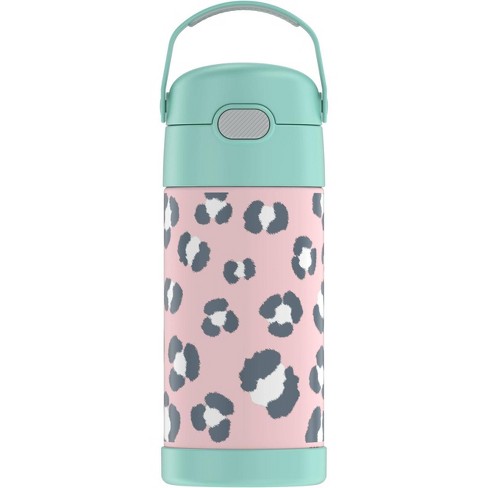 Thermos 12oz FUNtainer Water Bottle with Bail Handle - Black Animal Print