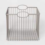Wire Stackable Storage Basket Gray - Pillowfort™