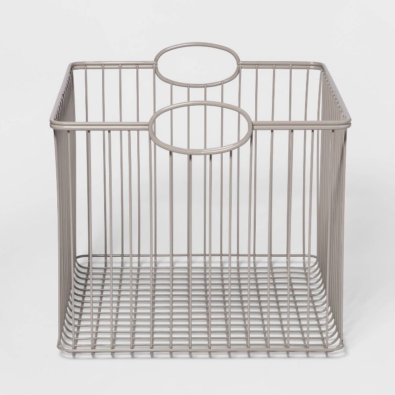 Wire Stackable Kids' Storage Basket Gray - Pillowfort™, 1 of 10