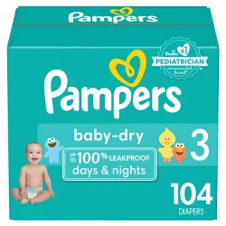 Pampers Baby Dry Diapers Super Pack - Size 3 - 104ct