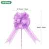 Unique Bargains Plastic Flower Ribbon Glossy Appearance Durable Gift Wrap Bows 10 Count - 3 of 4