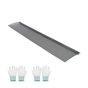 VEVOR Gutter Guard, 6in Powder-Coated Steel Gutter Screen, Heavy-Duty ...