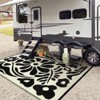 Lahome Outdoor Plastic Straw Rug-Waterproof Reversible Mat for Patio,Balcony,Deck,Backyard,Beach - 3 of 4