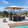 PURPLE LEAF Patio Umbrella Outdoor Table Umbrella Aluminum Frame Market Umbrella Sun Umbrella with 8 Sturdy Ribs - 3 of 4