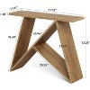 Tribesigns 41.3"Small Entryway Table, Narrow Farmhouse Console  Table with Rustic Wooden Legs for Living Room, Entry, Entrance, Foyer , Brown - 2 of 4