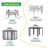 13x13 Pop Up Canopy Tent, Instant Portable Shelter for Outdoor Backyard Parties Heavy Duty Foldable Gazebo with Mosquito Netting with Carrying Bag - 4 of 4