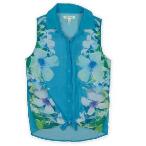 Aeropostale Womens Sheer Floral Dolman Blouse - 1 of 1