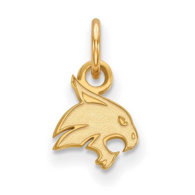 Black Bow Jewelry 10k Yellow Gold Texas State Bobcats NCAA Extra Small Pendant