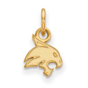 Black Bow Jewelry 10k Yellow Gold Texas State Bobcats NCAA Extra Small Pendant - 1 of 3