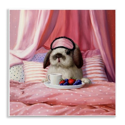 Stupell Industries Bunny with Breakfast In Bed, 12" x 12"