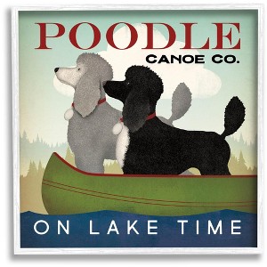 Stupell Industries Lake Time Canoe Poodles Framed Giclee Art - 1 of 4
