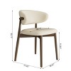 Set of 2 Modern Dining Chairs with Curved Backrest, Wood Dining Room Chairs, Upholstered Chairs for Kitchen or Dining Room – The Pop Home - 4 of 4
