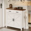 Kitchen Storage Cabinet, Modern Farmhouse Buffet Cabinet with Storage, Coffee Bar with 2 Drawers and 2 Doors - 3 of 4