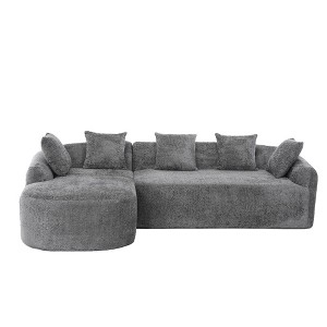 NicBex L-Shaped Modular Sectional Sofa,3-Seat Boucle Couch with Chaise and 5 Pillows for Living Room,Apartment,Office - 1 of 4