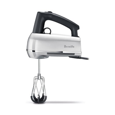 Breville Handy Mix Scraper 9-Speed Hand Mixer silver: Stainless Steel, Dishwasher-Safe, Break-Resistant, Handheld Mixer