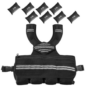Adjustable Weighted Vest for Women Men,Weighted Walking Vest with Reflective Strips and Mesh Pockets - 1 of 4