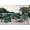 ARTPLAN Deep Seat Outdoor Cushion,Set 24"x24"x6" ,18x24" Bench Outdoor Chair Cushions, Polyester Fill Back for Patio Furniture ,Square - 2 of 4