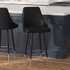 Taylor & Logan Set of 2 Stelik Upholstered Counter Height Barstools Metal - 2 of 4
