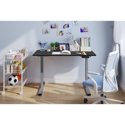NicBex 47.24 Inch Electric Standing Desk,Dual Motor Adjustable Height Home Office Desk with Gray Frame for Bedroom,Living Study Room