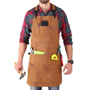 WHITE DUCK Premium Canvas Work Apron - Adjustable Tool Apron for Men, Durable 100% Canvas with Multiple Pockets for Workshop, Mechanic, Carpenter - 1 of 4