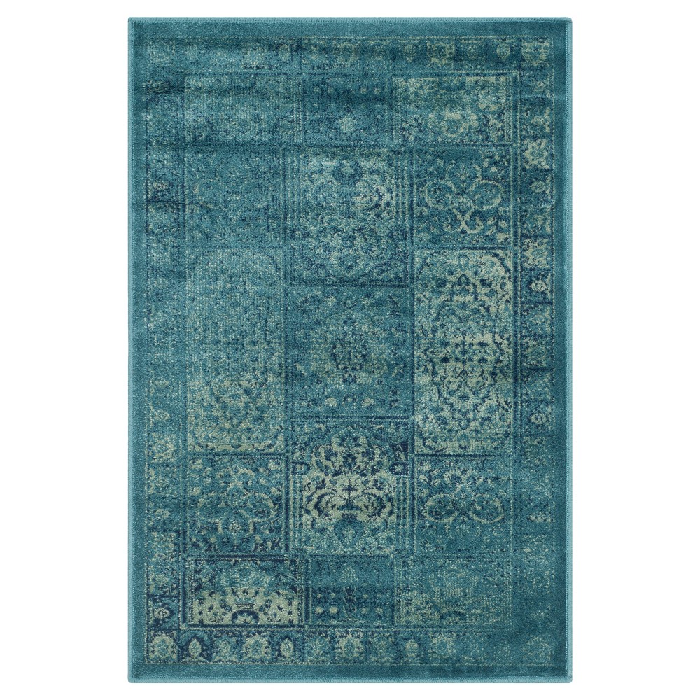 Sabrina Vintage Accent Rug - Teal (3'x5') - Safavieh