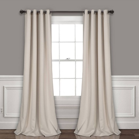 Set Of 2 (84x52) Grommet Top Insulated Blackout Window Curtain