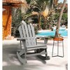 34.50INCH,Adirondack Rocking Chair Solid Wood Chairs Finish Outdoor Furniture for Patio,Navy Blue - 2 of 4