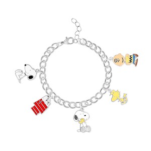 Peanuts Snoopy, Woodstock, Charlie Brown Charm Bracelet - 1 of 4