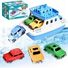 Toy Boat Bath Toys for Toddlers with 4 Mini Car Toys, Kids Water Toys Ferry Boat for Bathtub Bathroom Pool Beach Toys, Birthday Gifts - 2 of 4