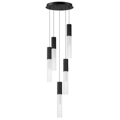 ET2 Lighting Reeds 5 - Light Pendant in  Black
