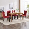 FURNIinspire Dining Chairs Classic Velvet Dining Chairs Set Of 2, Upholstered Armless Dining Room Chairs Kitchen Chairs, Red, 24.4"*19.7"*37.5" - 4 of 4