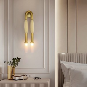 CityFurn 2-Light Modern Vintage Horsehair Wall Sconce - 1 of 4