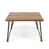 Chic Crate-Modern Industrial Coffee Table - Solid Oak & Steel Farmhouse Design, Rustic Home Decor for Living Room (Weather-Resistant) - 2 of 4