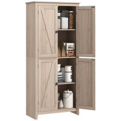 NicBex 71.75 Inch Kitchen Pantry Storage Cabinet with 4 Doors and 2 Adjustable Shelves for Dining Room,Bathroom,Kitchen
