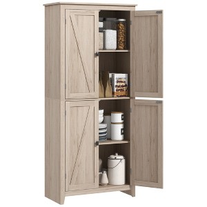 NicBex 71.75 Inch Kitchen Pantry Storage Cabinet with 4 Doors and 2 Adjustable Shelves for Dining Room,Bathroom,Kitchen - 1 of 4