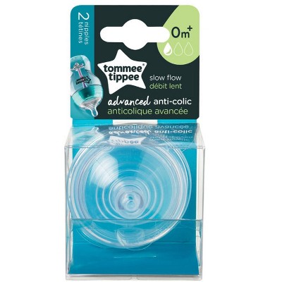 Tommee Tippee Advanced Anti Colic, Slow Flow Nipples, 0m+, 2 Count
