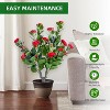 23in Artificial Topiary Flower with Ground Spike-Artificial Topiary Ball Trees with Rose Flowers- PE Fake Plants with Metal Stakes for Indoor and Out - 4 of 4