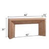 62" Modern Rustic Console Table,Solid-Look Engineered Wood Entryway Table for Hallway and Living Room,Narrow Sofa Table-Baofuwish - 4 of 4