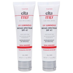 EltaMD UV Luminous Broad-Spectrum SPF 41 Facial Sunscreen 1.7 oz 2 Pack - 1 of 4