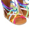 Sophia’s Knot Sandals for 18” Dolls, Rainbow - 2 of 3