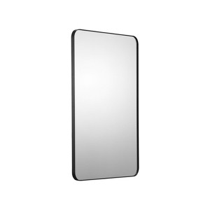 VEVOR Wall Mounted Makeup Mirror, 0.15" Thick, 24" x 36" Mirror with Aluminium Alloy Frame & Explosion-Proof Film, Scratch-Resistant Mirror, Black - 1 of 4