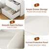 Nightstand with 2 Drawer, Modern Bed Side Table, Handle Free Design, for Living Room, Bedroom - 4 of 4