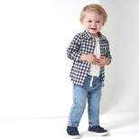 Gerber Infant and Toddler Boys' Woven Collard Button Down Plaid Shirt
