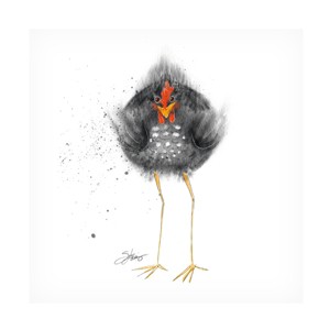 Canvas Wall Art - Shanda Louis 'Hell Chicken' Wall Art for Living Room, Bedroom, or Office Décor by Trademark Fine Art - 24 x 24 Inches - 1 of 4