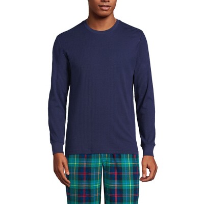 Lands' End Men's Knit Rib Crewneck Pajama Shirt